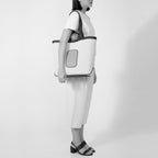 MAISON TOTE LARGE CANVAS SAND/CACAO