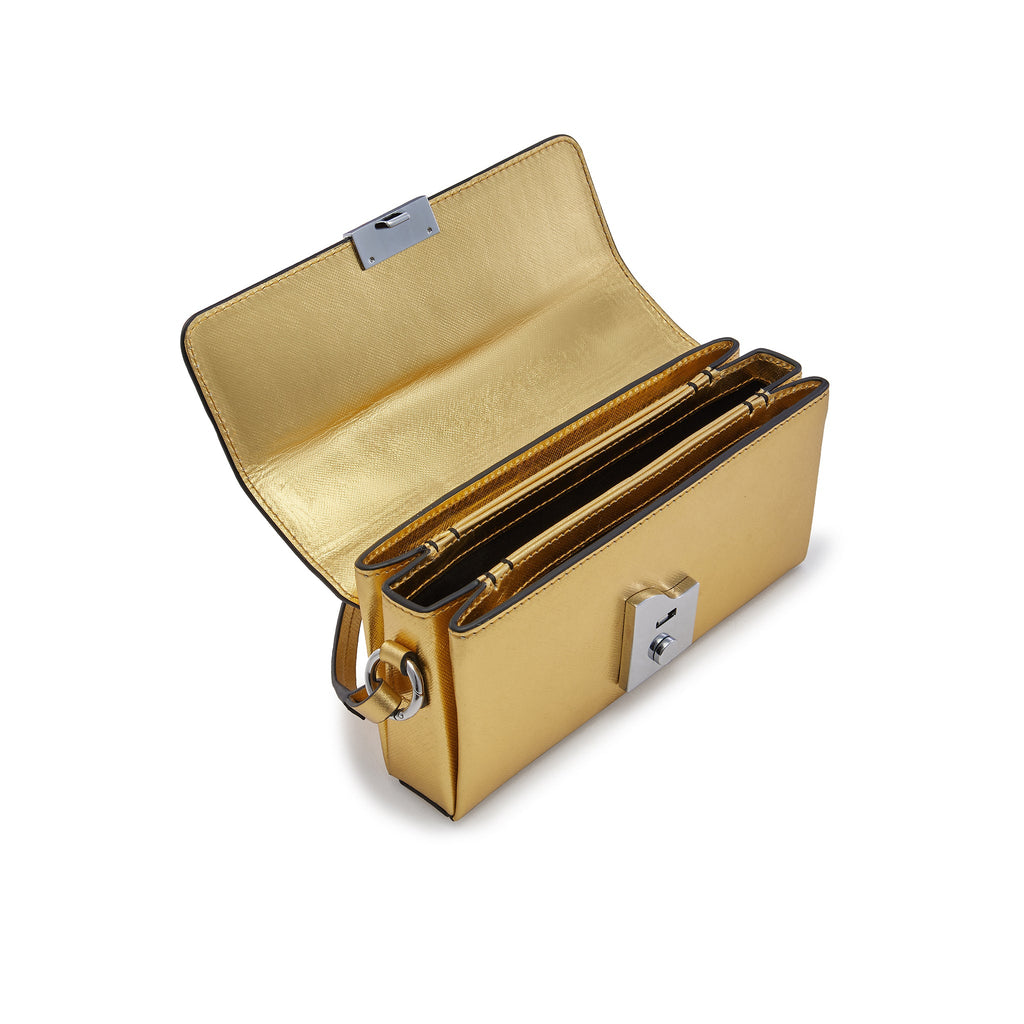 MARY BAG MICRO SOFT METALLIC GOLD