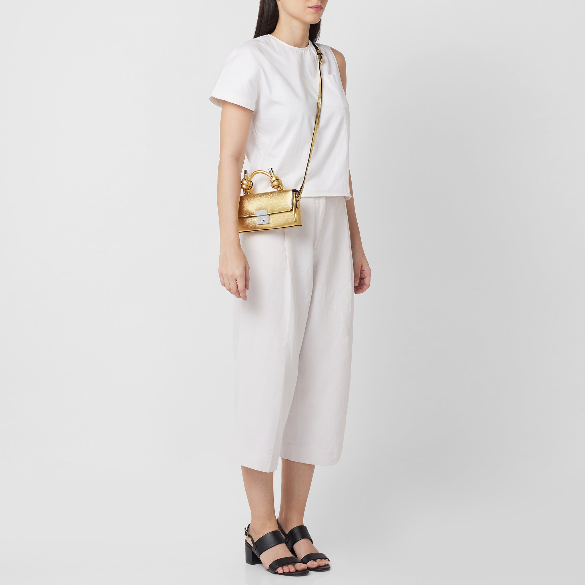 MARY BAG MICRO SOFT METALLIC GOLD