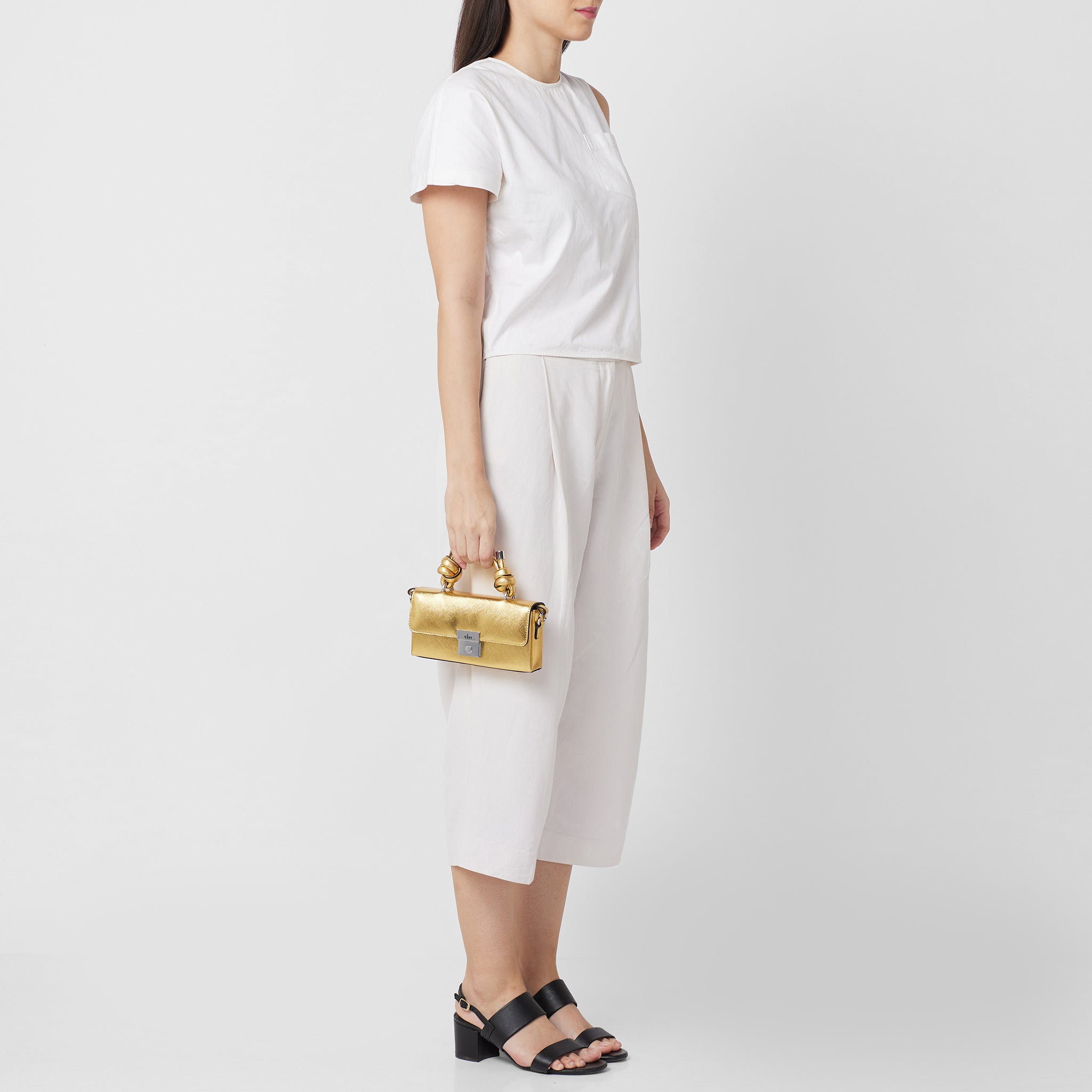 MARY BAG MICRO SOFT METALLIC GOLD