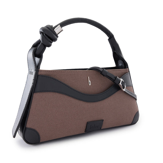 MELINA CROSSBODY CANVAS CACAO/BLACK Main Image
