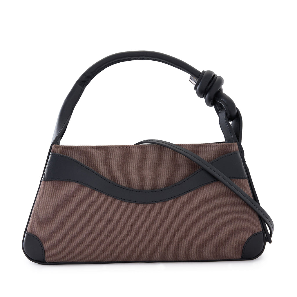 MELINA CROSSBODY CANVAS CACAO/BLACK