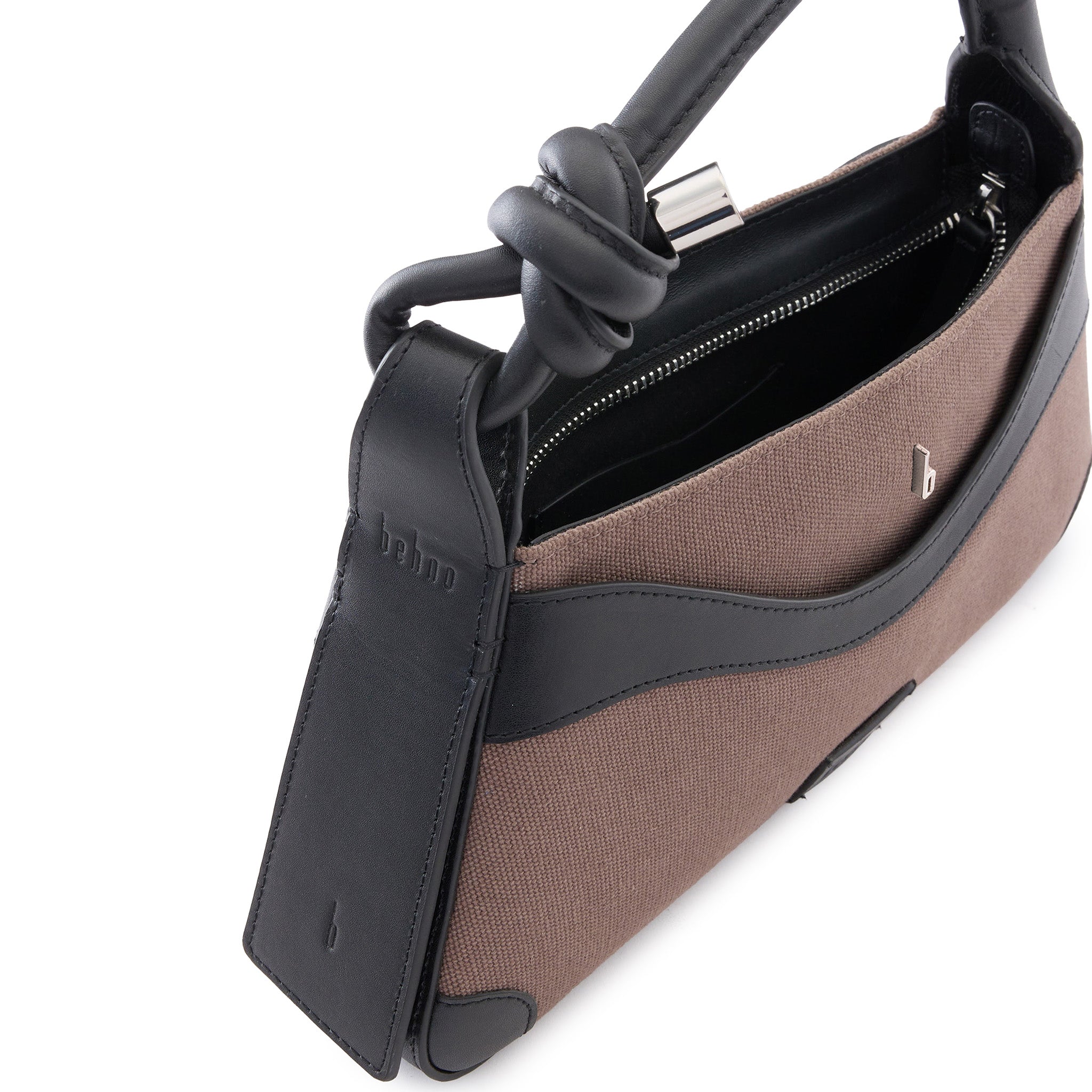 MELINA CROSSBODY CANVAS CACAO/BLACK
