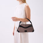 MELINA CROSSBODY CANVAS CACAO/BLACK