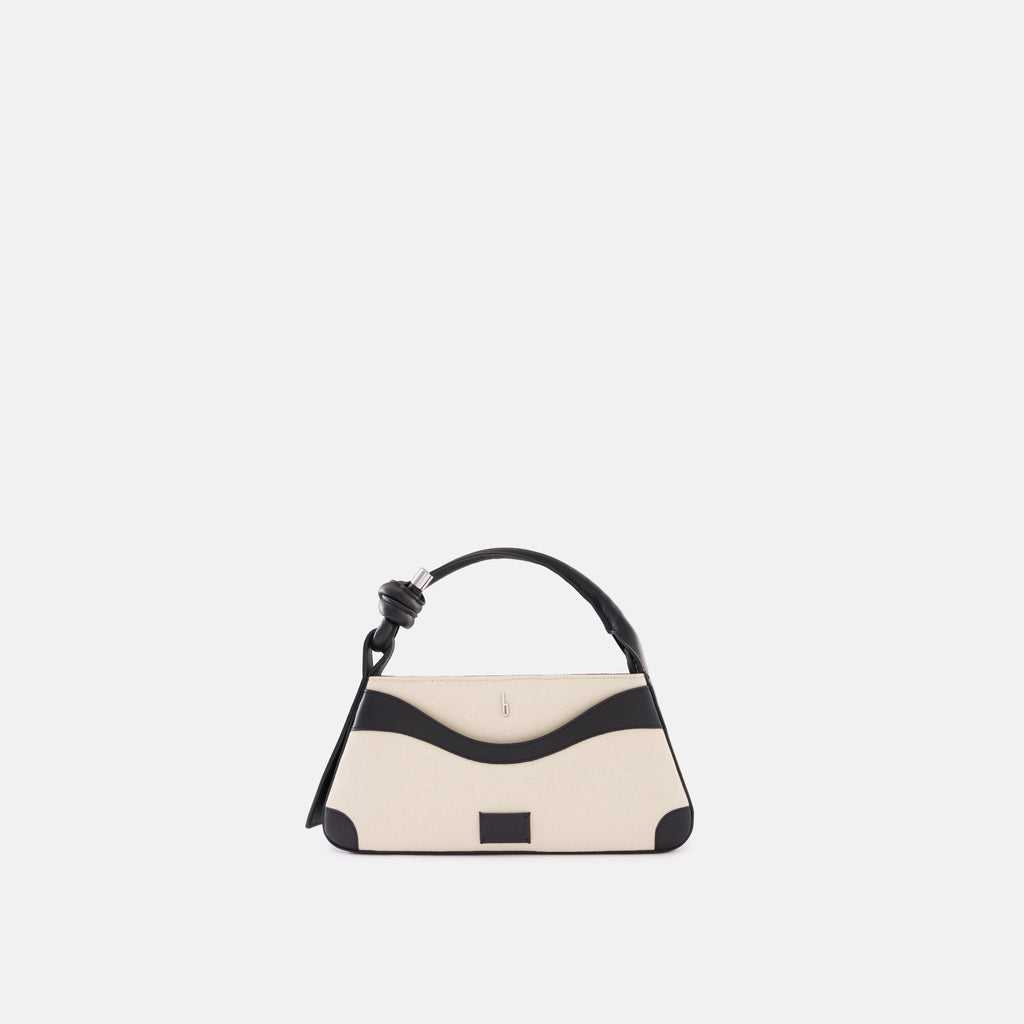 MELINA CROSSBODY CANVAS SAND/BLACK