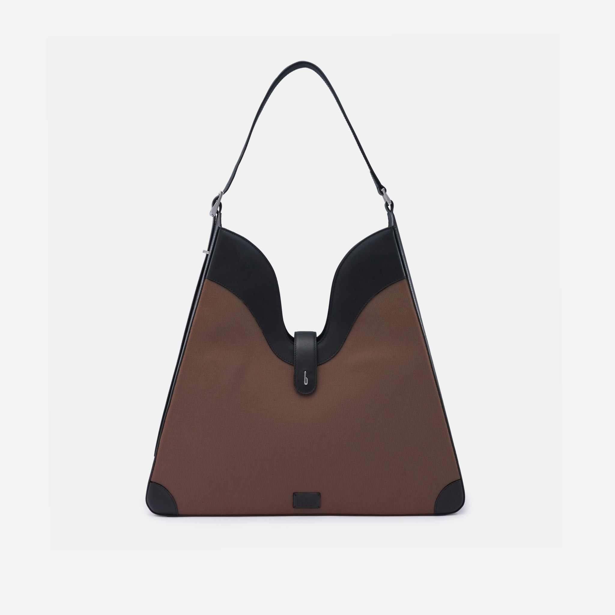 MELINA SHOULDER BAG CANVAS CACAO/BLACK
