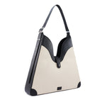 MELINA SHOULDER BAG CANVAS SAND/BLACK