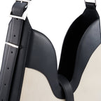 MELINA SHOULDER BAG CANVAS SAND/BLACK