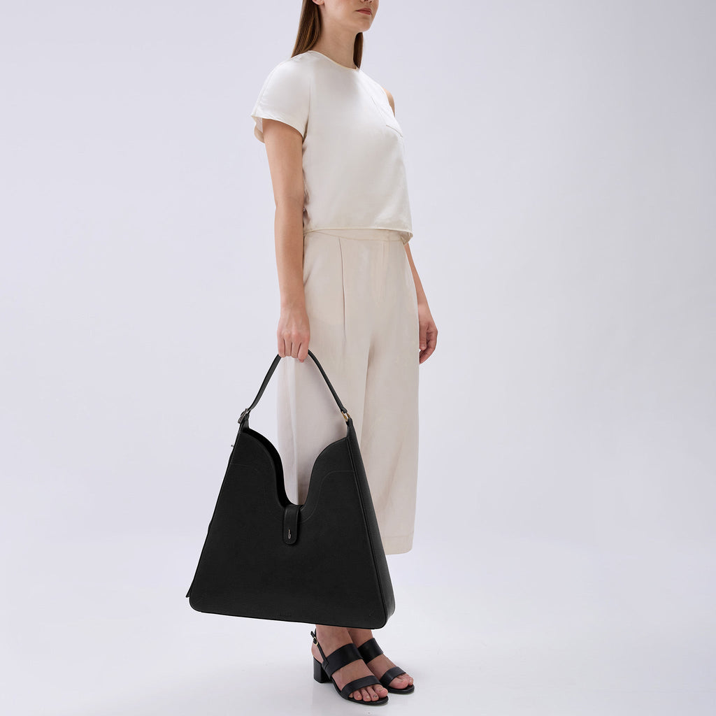 MELINA SHOULDER BAG PEBBLE BLACK