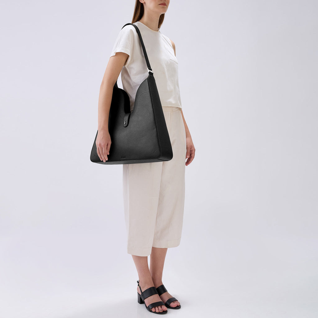 MELINA SHOULDER BAG PEBBLE BLACK