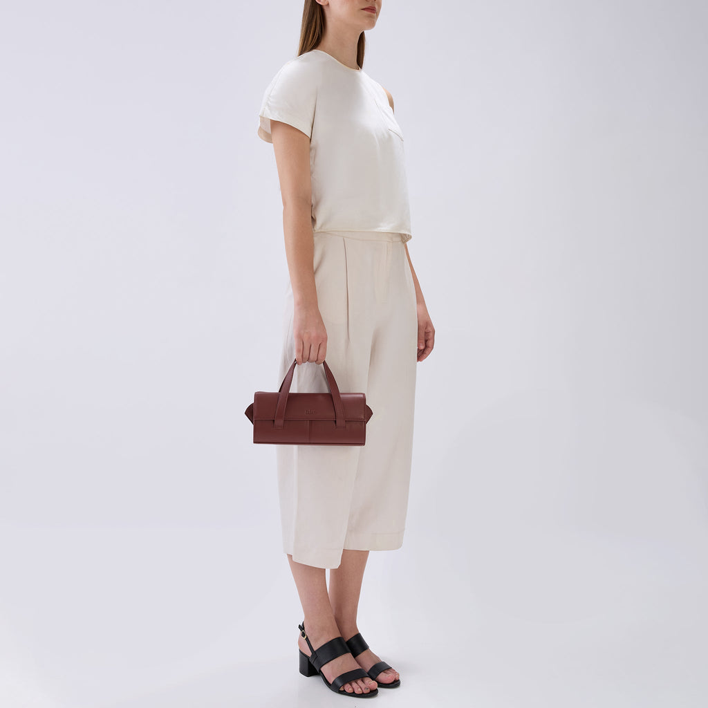 MICHELLE MINI CROSSBODY NAPPA BRICK