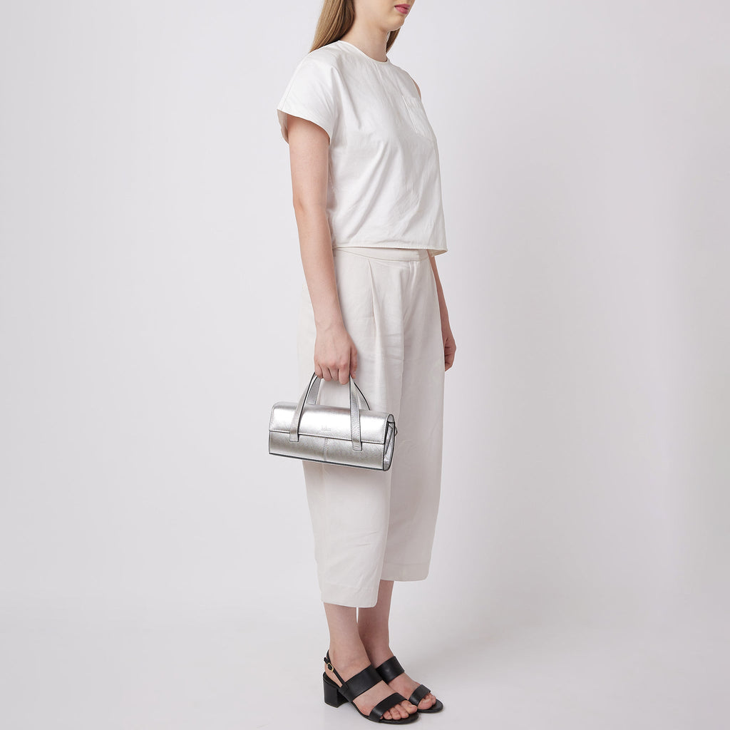 MICHELLE MINI CROSSBODY METALLIC SILVER