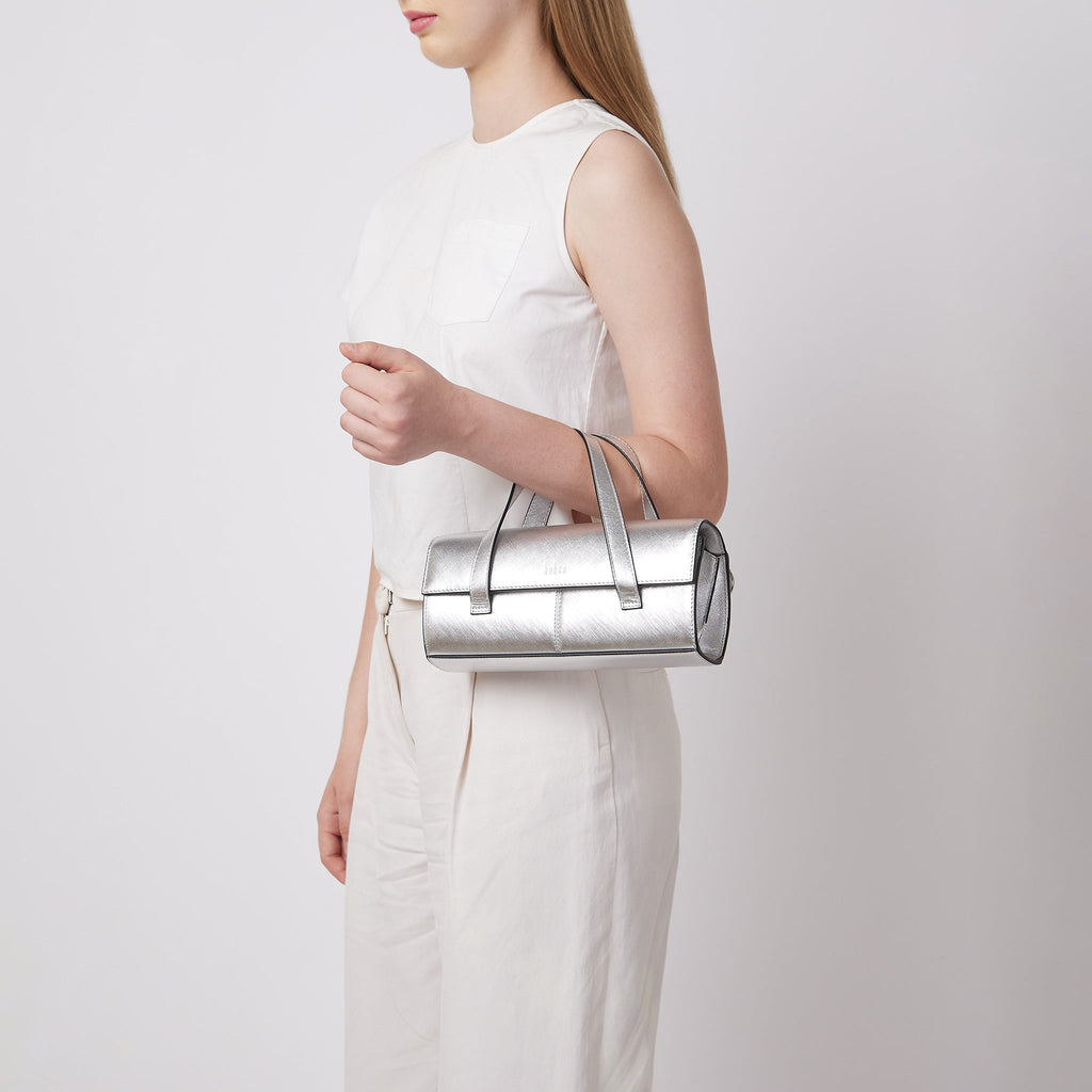 MICHELLE MINI CROSSBODY METALLIC SILVER
