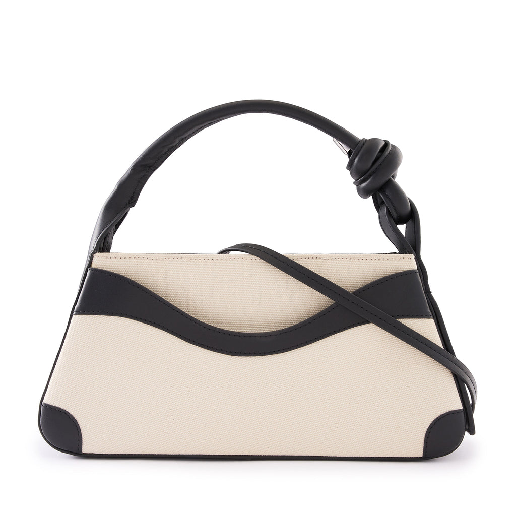 MELINA CROSSBODY CANVAS SAND/BLACK