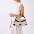 MELINA CROSSBODY CANVAS SAND/BLACK