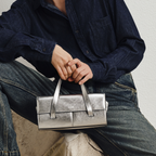 MICHELLE MINI CROSSBODY METALLIC SILVER