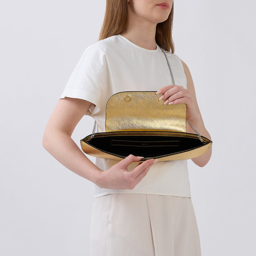 NADIA CLUTCH METALLIC GOLD