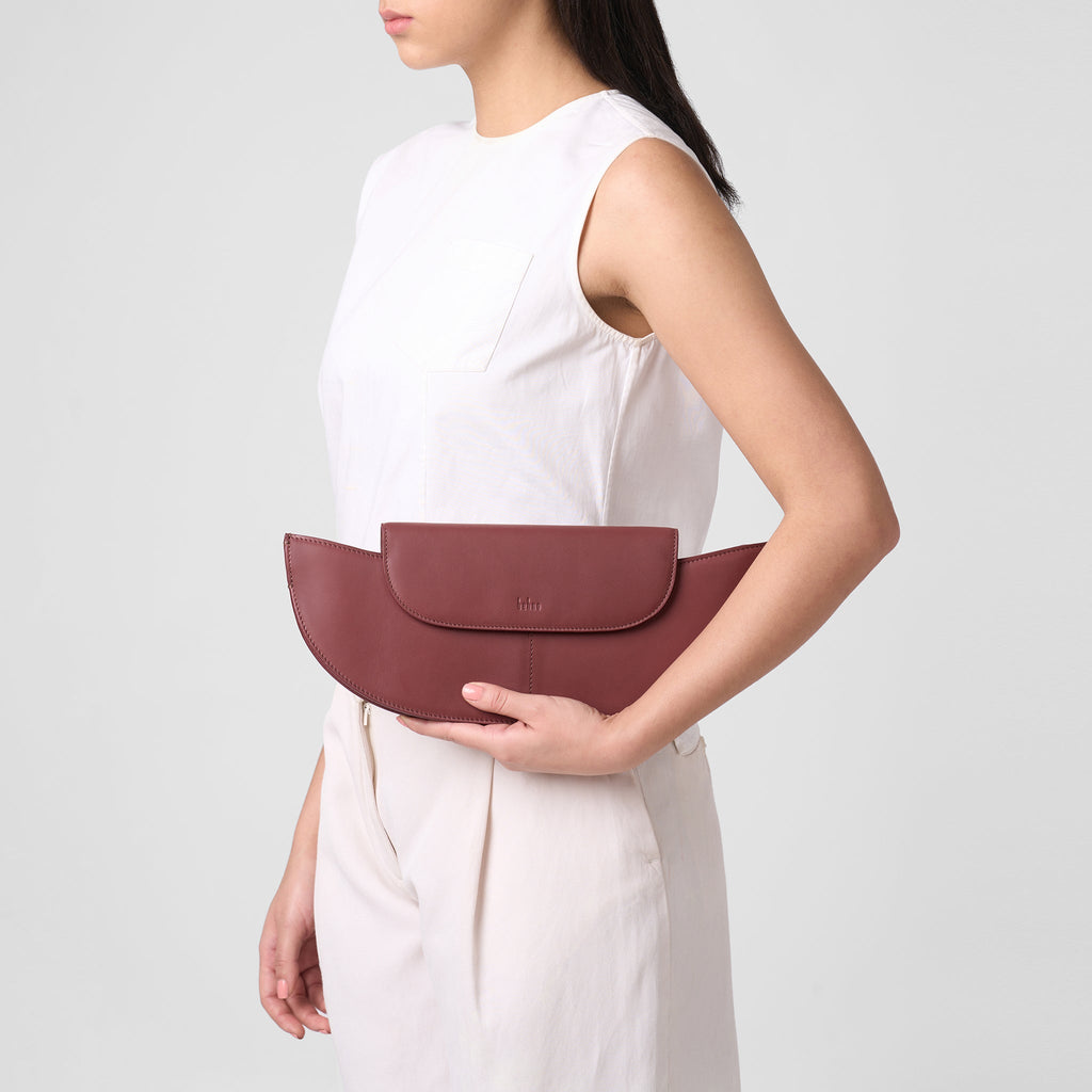 NADIA CLUTCH NAPPA BRICK