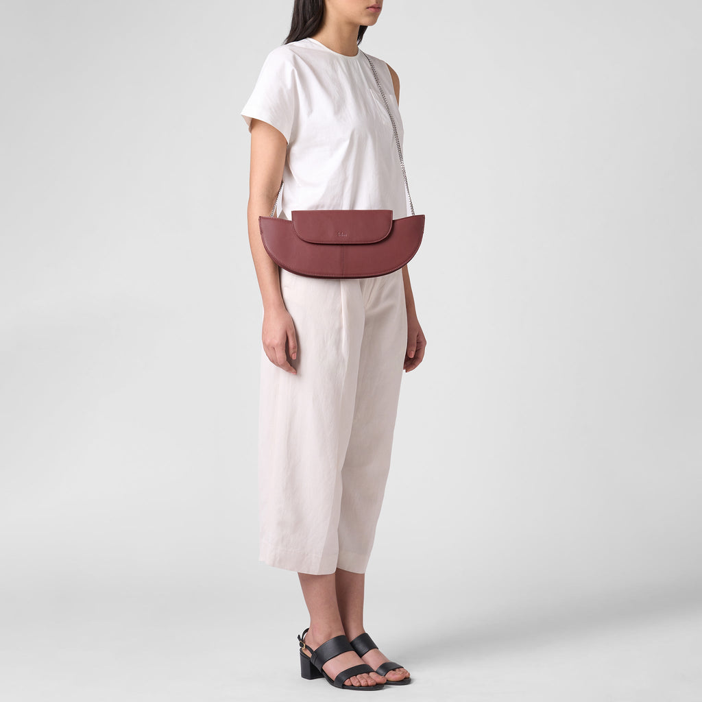 NADIA CLUTCH NAPPA BRICK