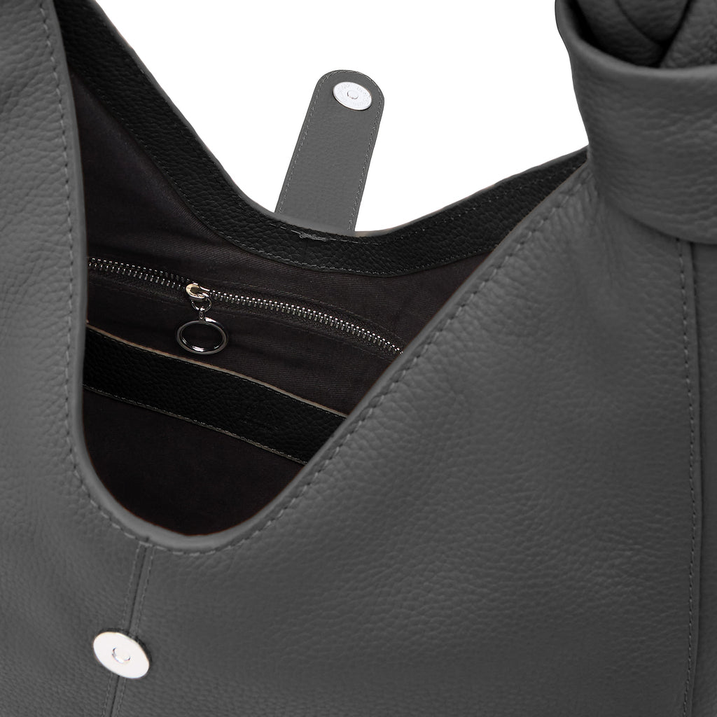 NELLI HOBO LARGE PEBBLE BLACK