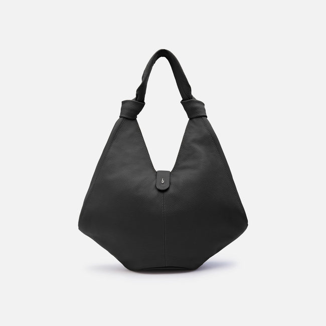 NELLI HOBO LARGE PEBBLE BLACK Hover Image