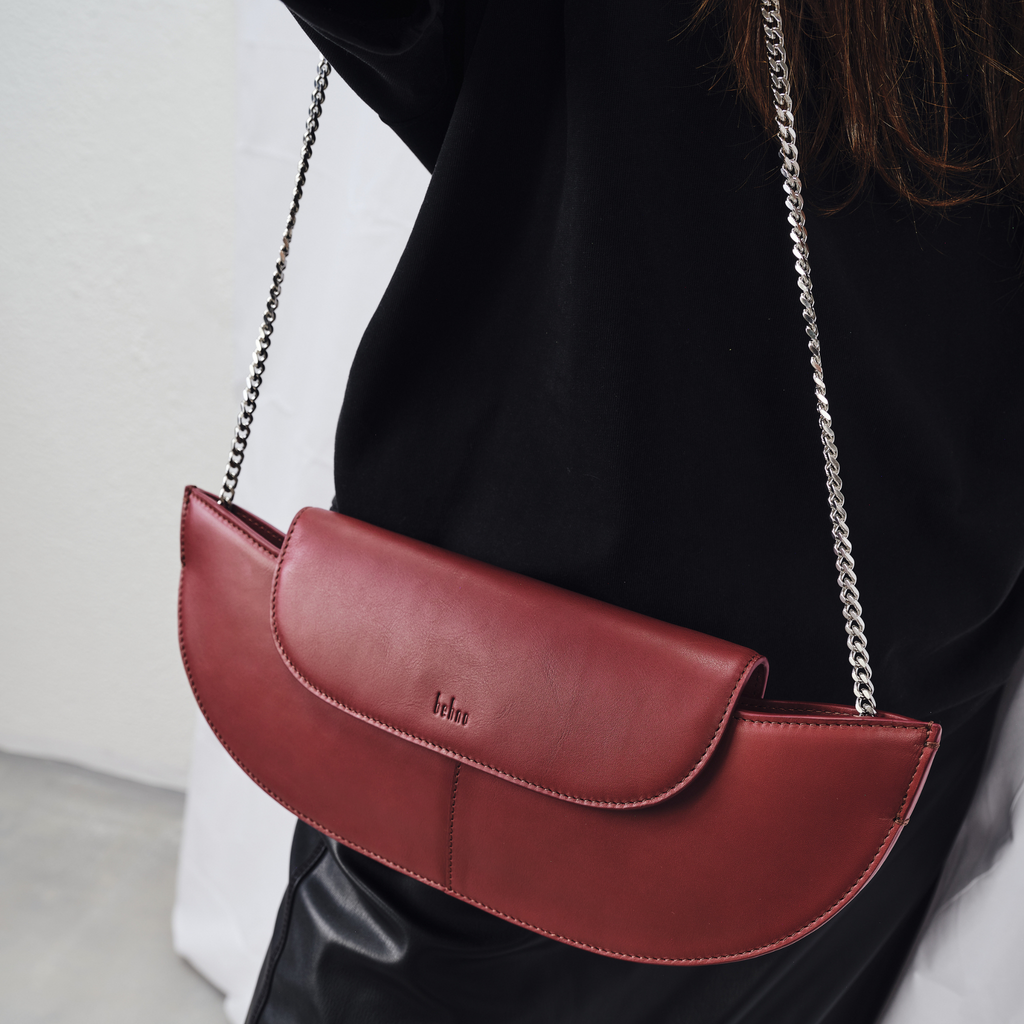 NADIA CLUTCH NAPPA BRICK