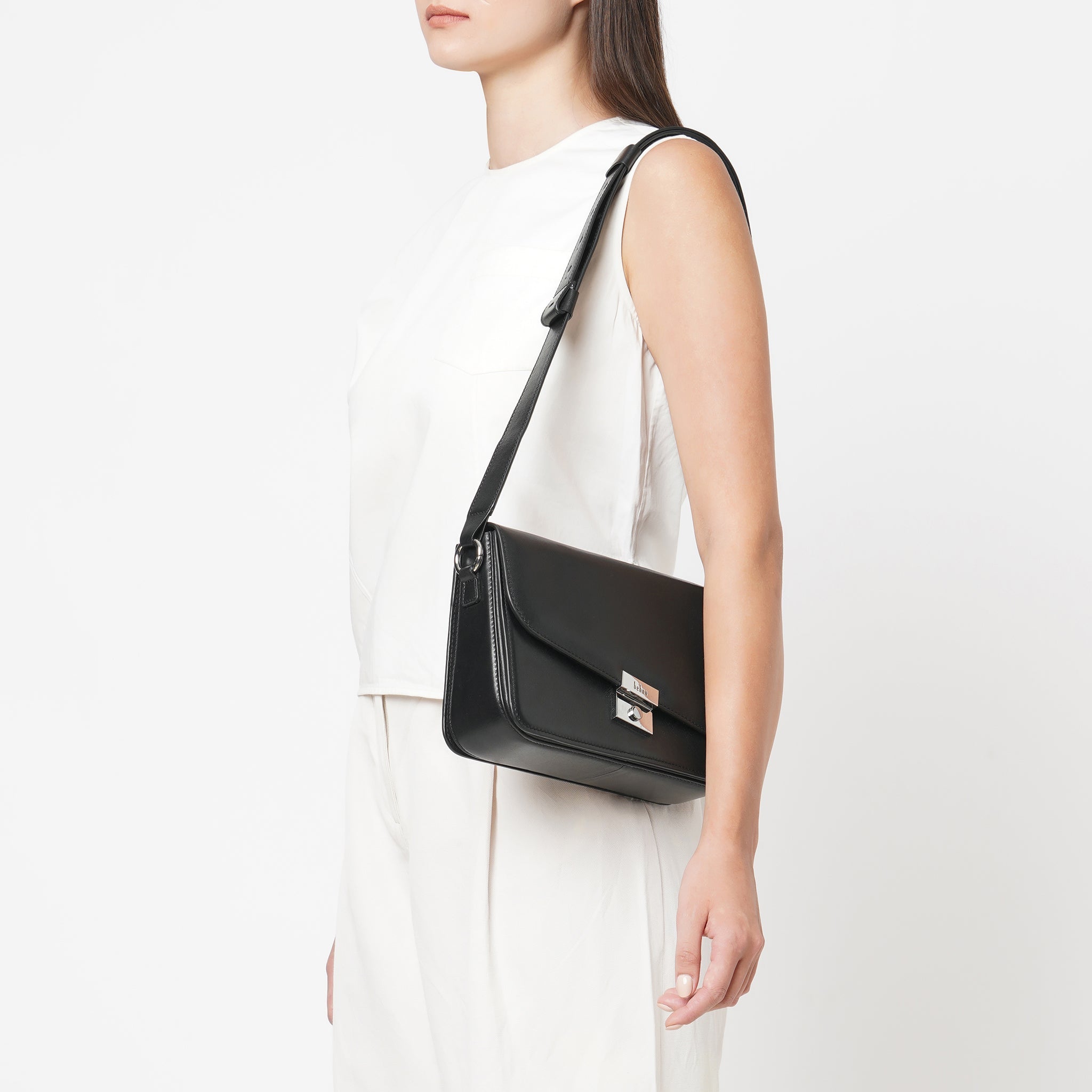 SIMONE CURVE CROSSBODY NAPPA BLACK