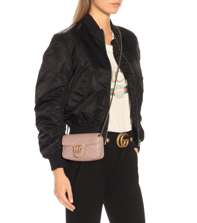 Gg Marmont Super Mini Shoulder Bag Rose Main Image