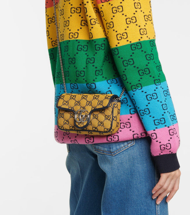 Gg Marmont Super Mini Shoulder Bag Yellow Main Image