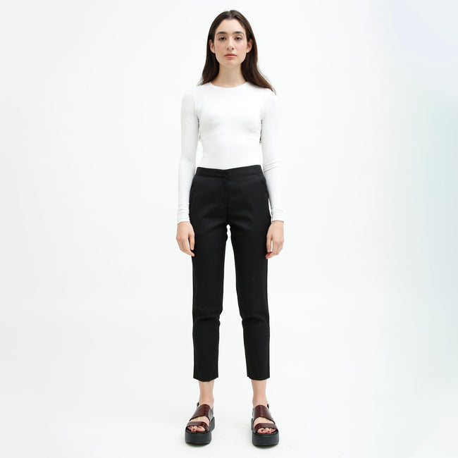 'THE SOFTEST TEE' WOMENS FITTED LONG-SLEEVE WHITE Main Image