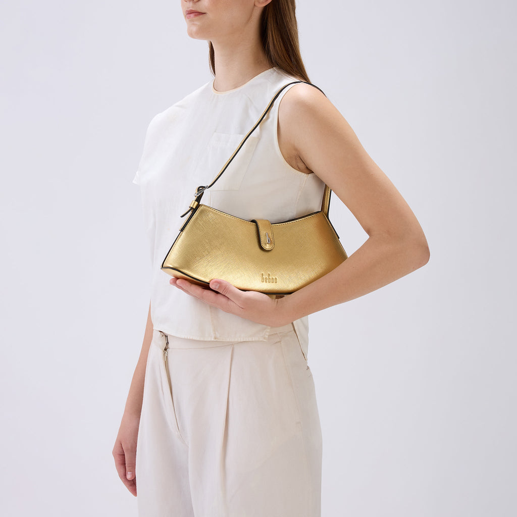 RUTH MINI SHOULDER BAG METALLIC GOLD