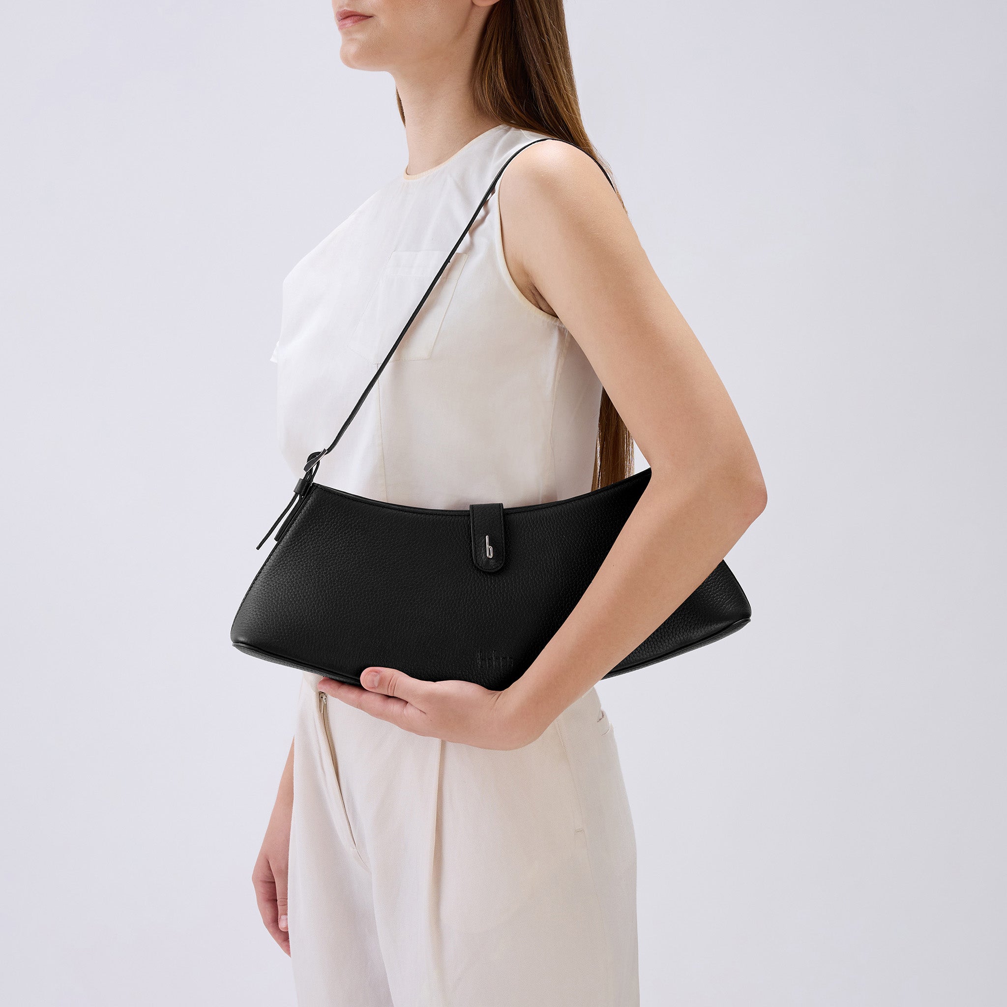 RUTH SHOULDER BAG PEBBLE BLACK