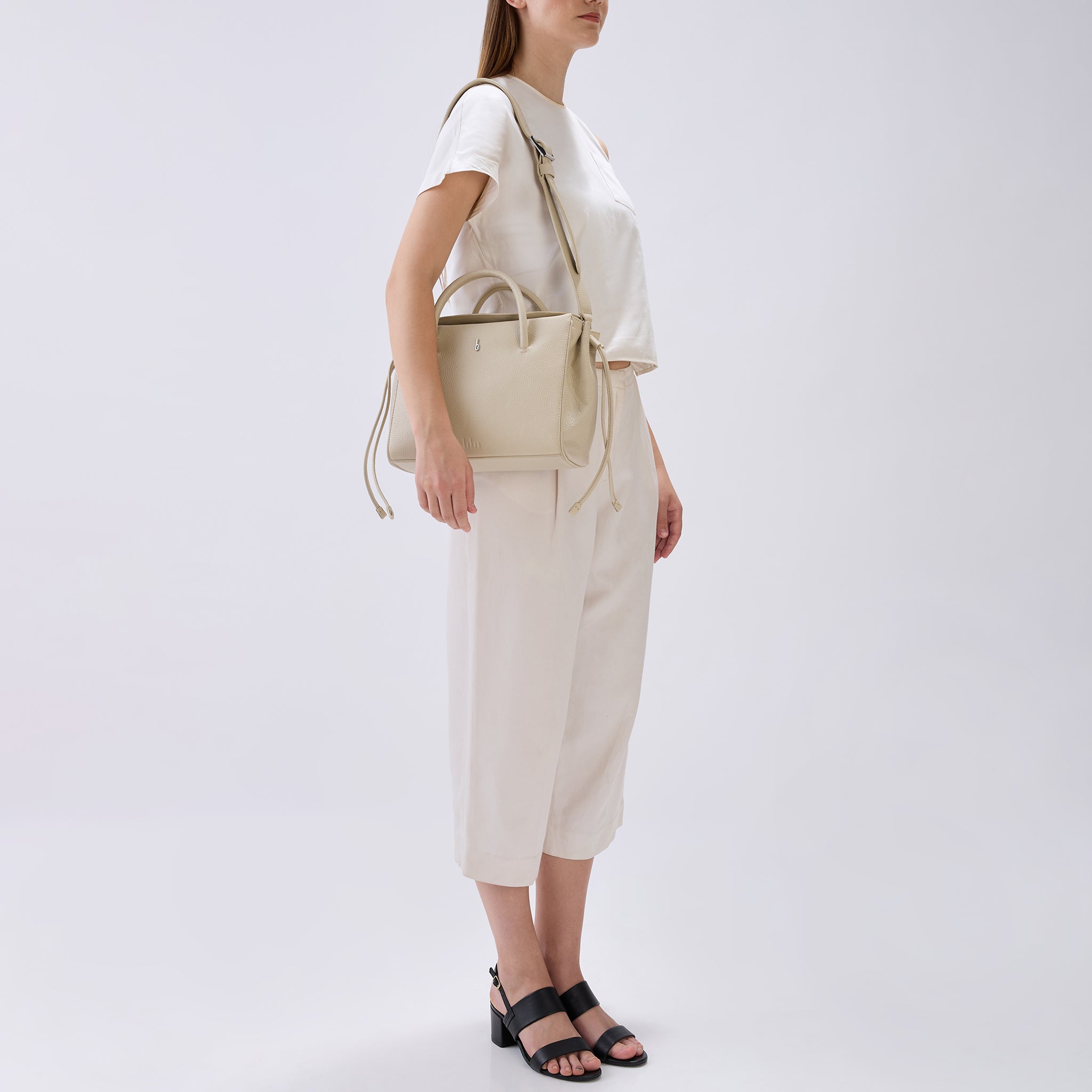 SERENA SATCHEL PEBBLE BONE