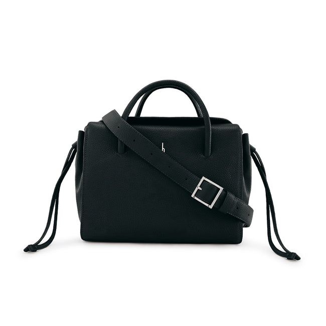 SERENA SATCHEL PEBBLE BLACK Main Image
