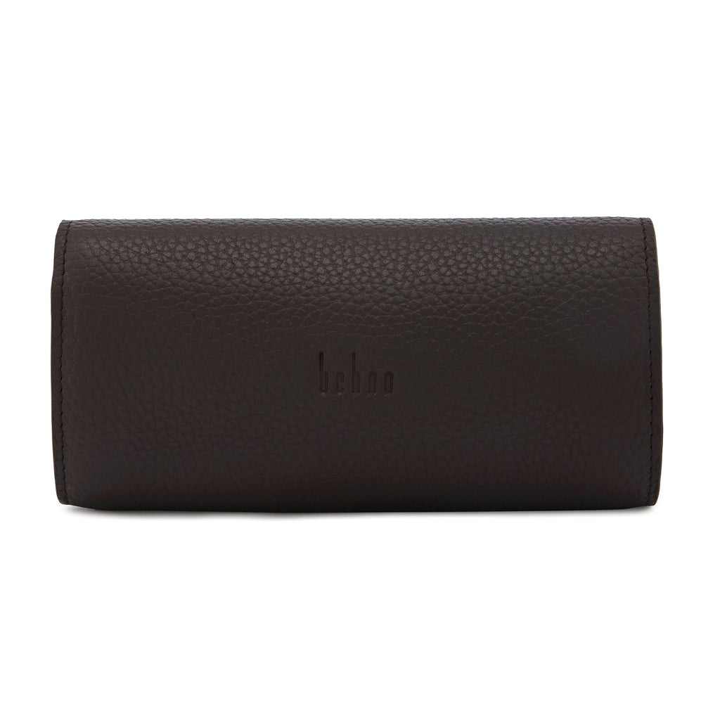 SIAN SUNGLASS CASE PEBBLE DARK BROWN