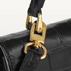 Soho in Midnight Black Alligator By Vivo Bags