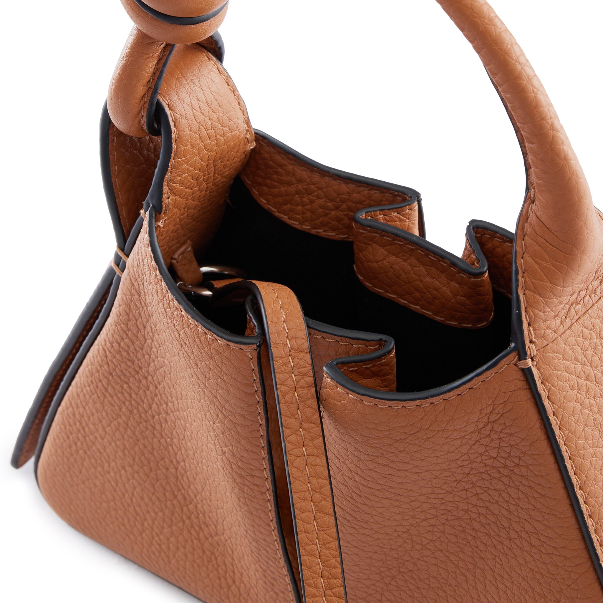 TINA BAGUETTE MINI PEBBLE PLEAT CLAY