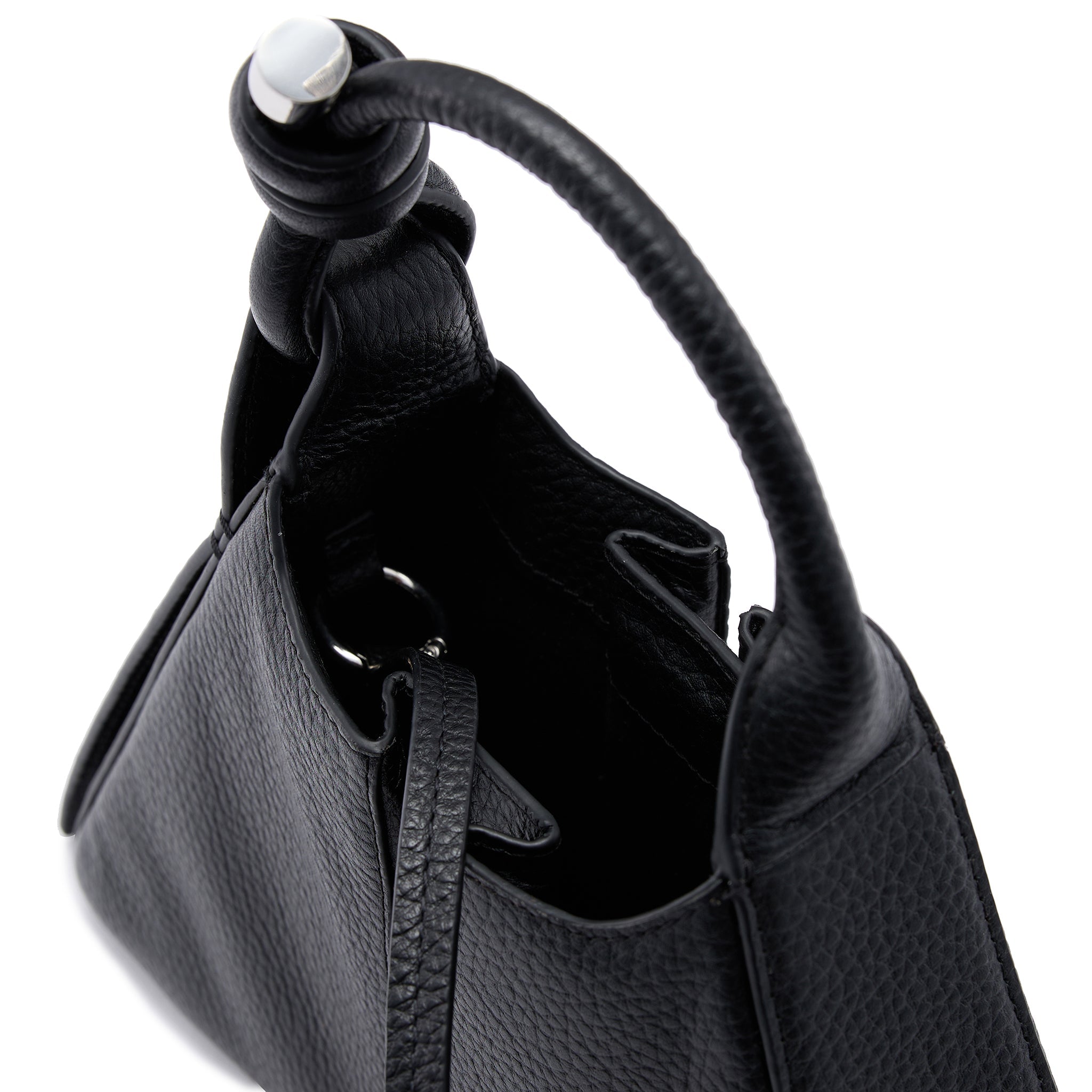 TINA BAGUETTE MINI PEBBLE PLEAT BLACK