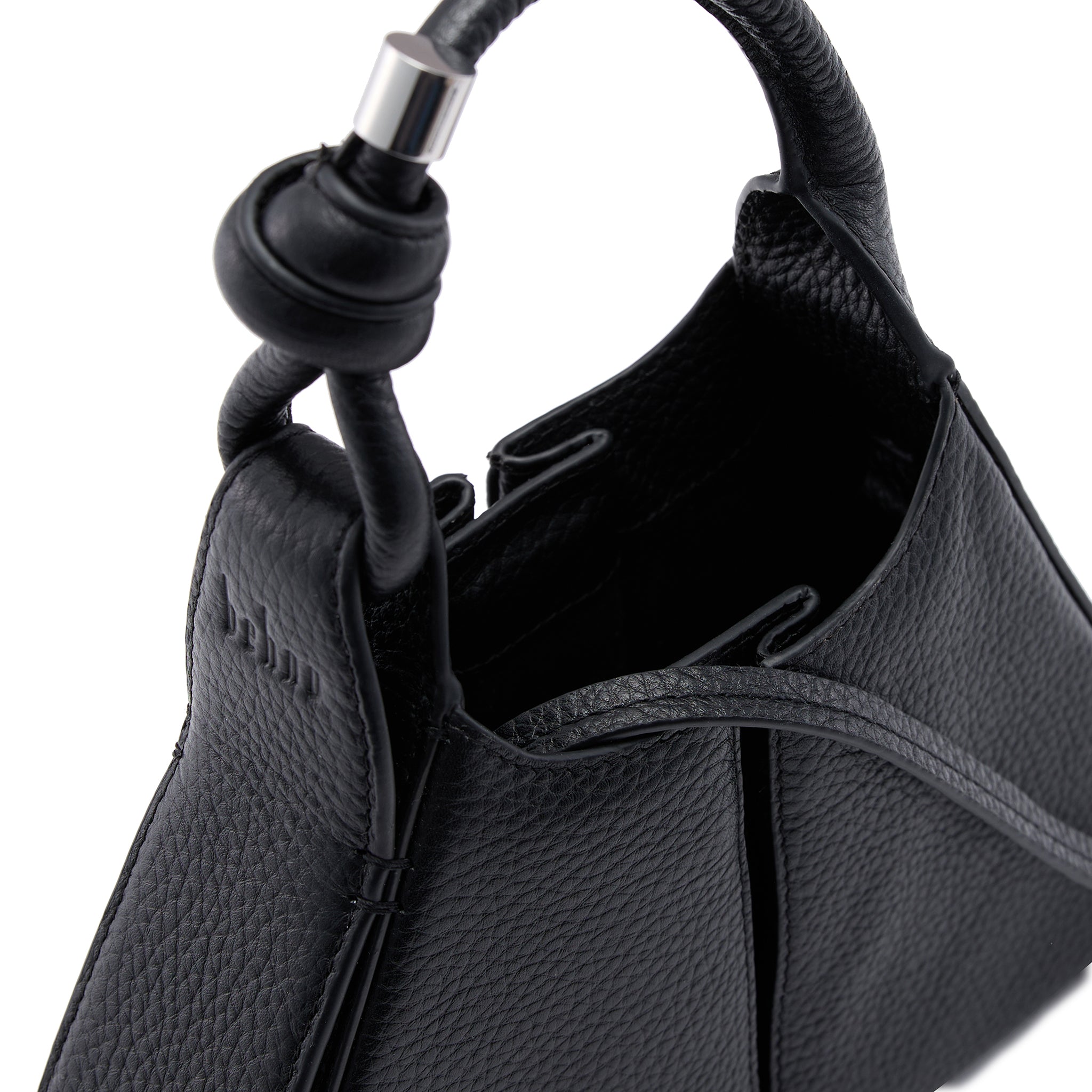 TINA BAGUETTE MINI PEBBLE PLEAT BLACK