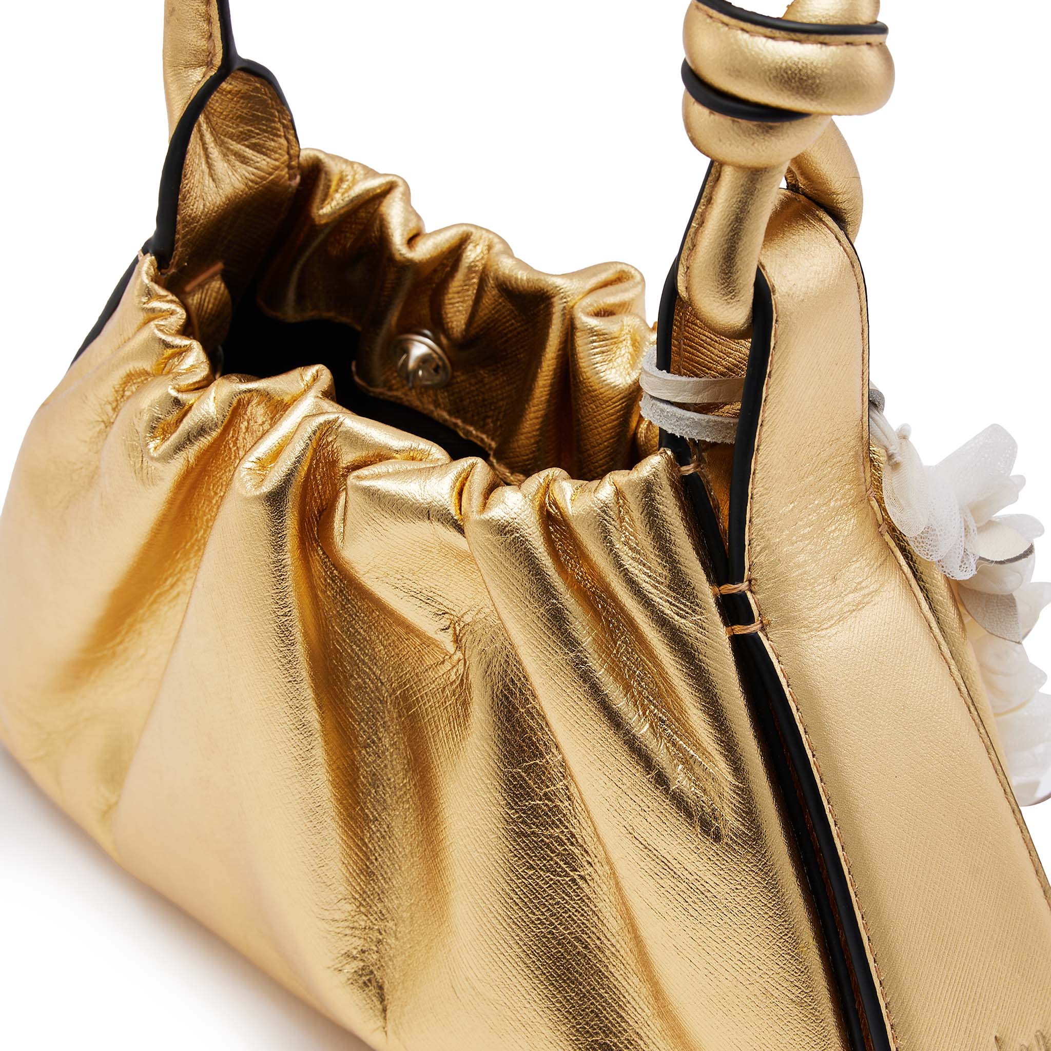 TINA BAGUETTE MINI RUCHED CHARMS GOLD