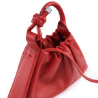 TINA BAGUETTE MINI SAFFIANO RUCHED RED