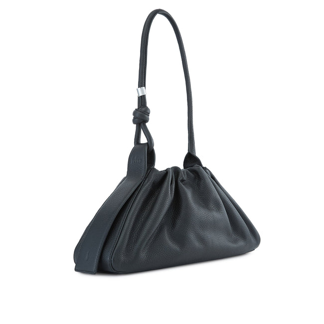 TINA BAGUETTE PEBBLE RUCHED BLACK Main Image