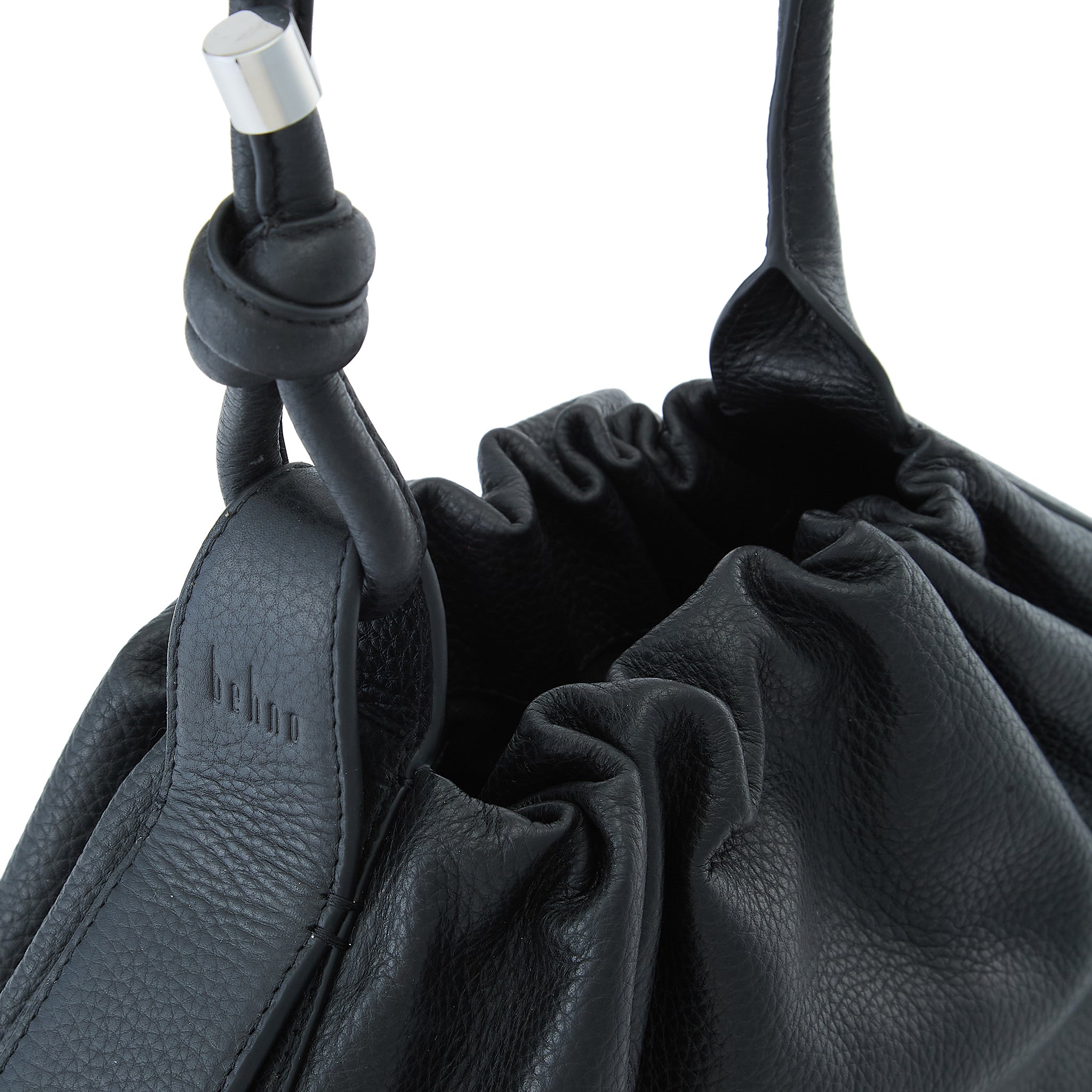 TINA BAGUETTE PEBBLE RUCHED BLACK