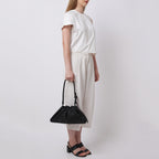 TINA BAGUETTE PEBBLE RUCHED BLACK