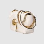 GG Marmont small matelassé shoulder bag White leather