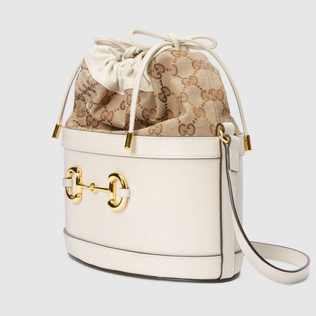 Gucci Horsebit 1955 bucket bag White leather Main Image