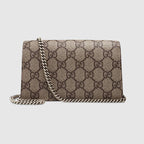 Dionysus GG Supreme super mini bag taupe suede