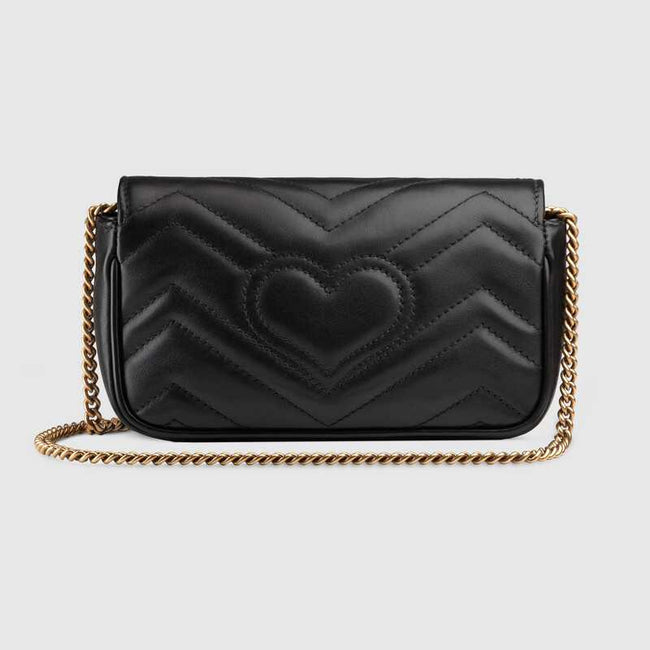 GG Marmont matelassé leather super mini bag Black leather Main Image