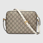Gucci Horsebit 1955 Small Shoulder Bag White Leather