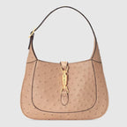 Jackie 1961 Ostrich Small Shoulder Bag Tan Ostrich Leather